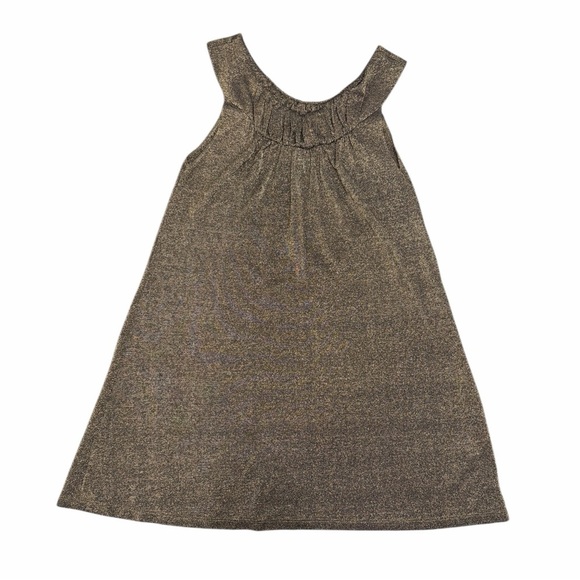 Vintage Havana Bronze Shimmer Sleeveless Top Y2K Metallic Glam Party Chic Small - Picture 5 of 11